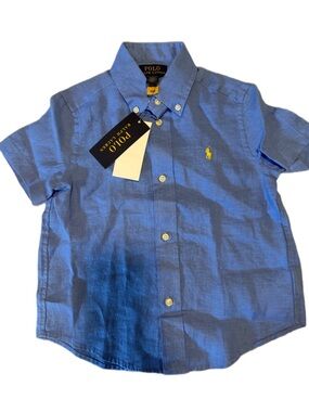 Polo by Ralph Lauren Light Blue Boys' Short Sleeve Button-Down Shirt